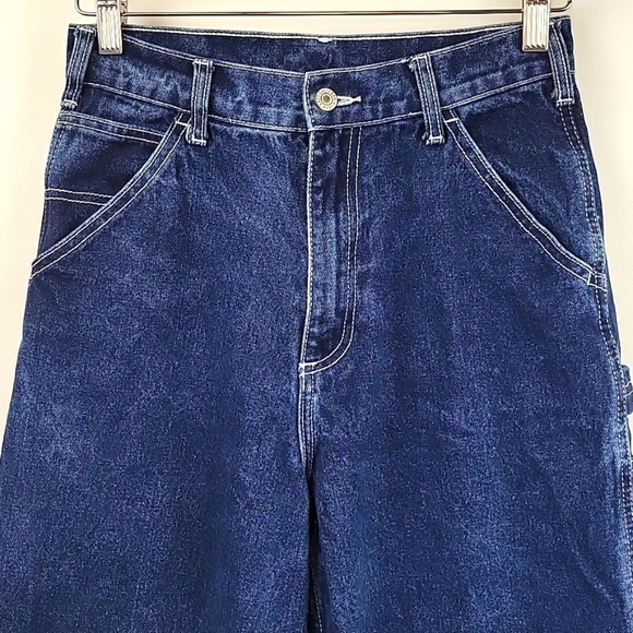 John Galt Wide Leg Carpenter Style Jeans Dark Wash Size 5 - Picture 3 of 14